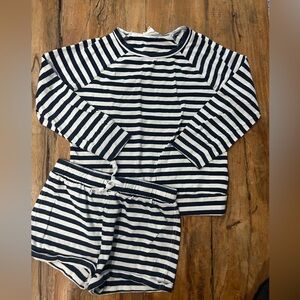 Crewcuts Navy and White Striped Set
